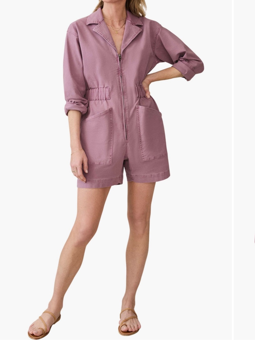 Faherty Sunwashed Canvas Romper